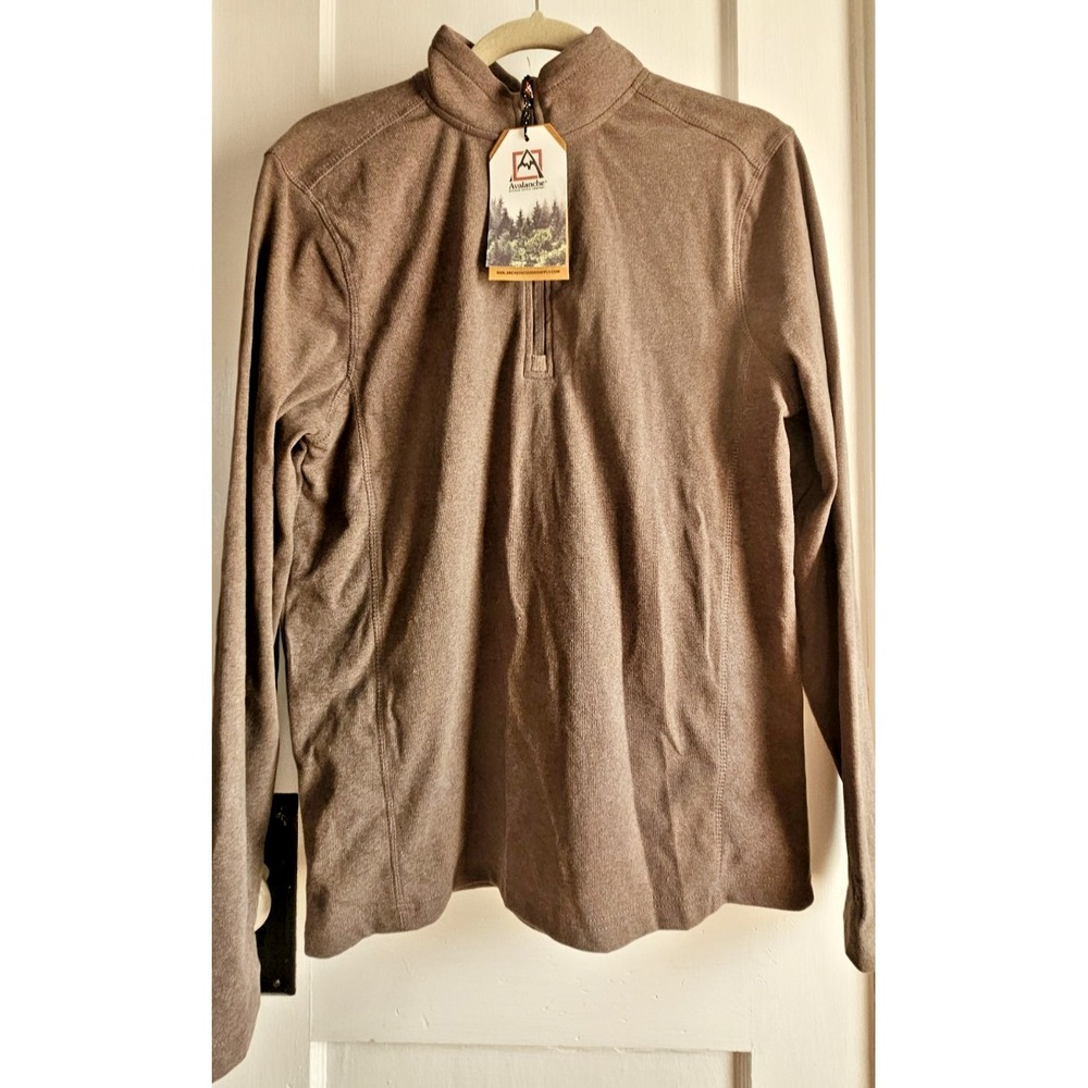 NWT Avalanche relaxed fit 1/4 zip pullover sweatshirt brown men‎ Sz M